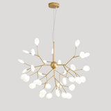 Modern 31 Inch 36 Light LED Chandelier Gold Nordic Pendant Ceiling Fixture for Dining Living Room