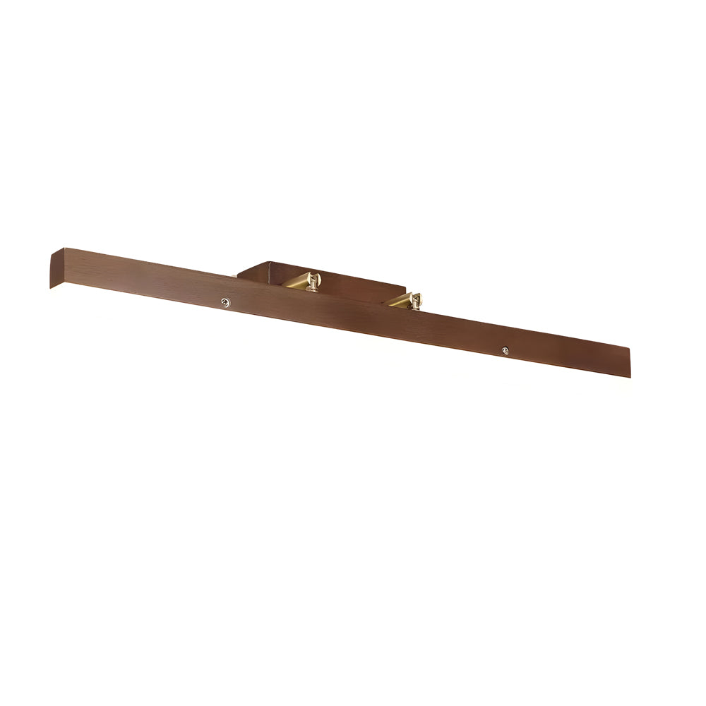 Modern 31 Inch Walnut Wood Linear LED Bathroom Vanity Mirror Light Fixture Warm White