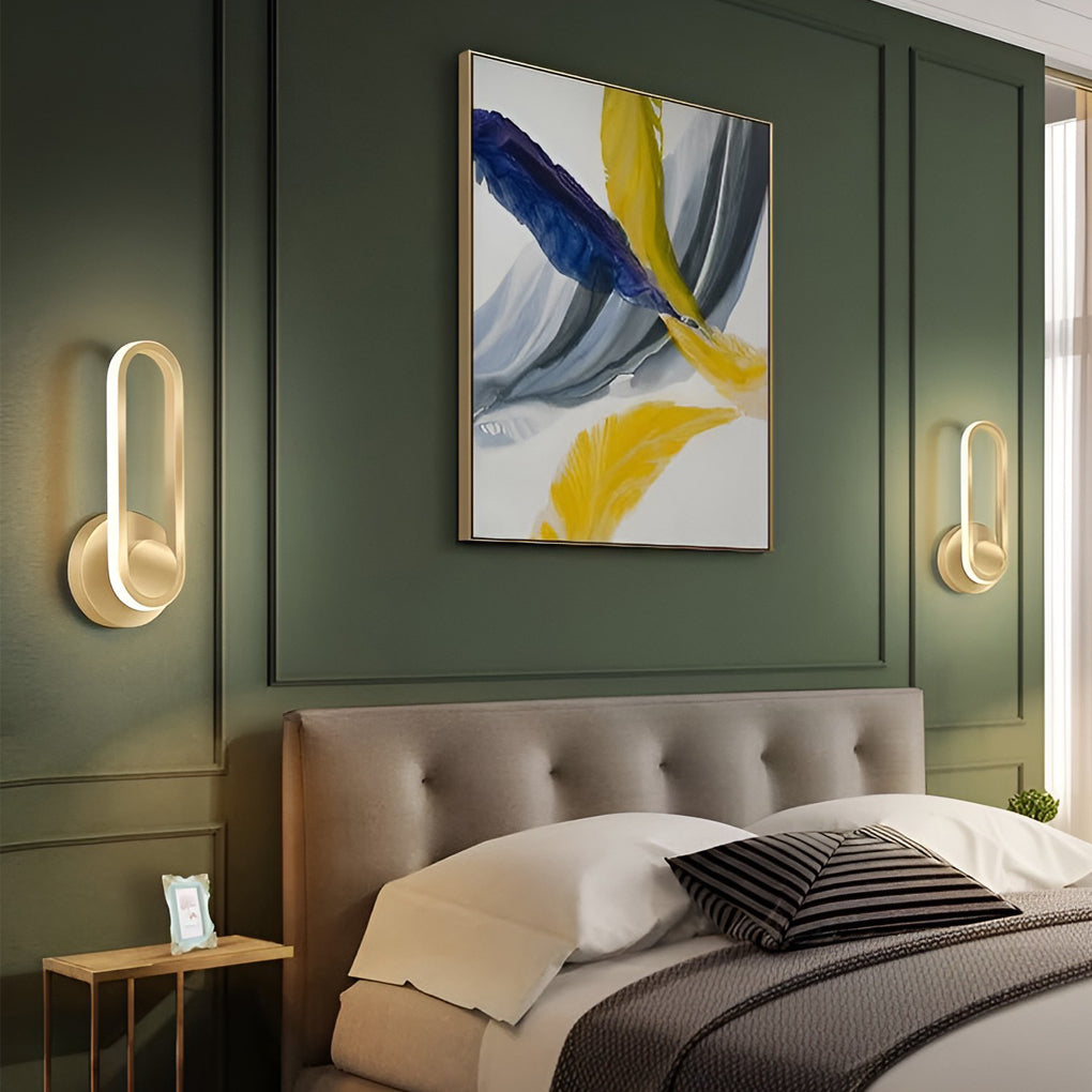 Modern 330 Degree Rotating Rectangular LED Wall Sconce Nordic Style Indoor Lighting