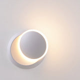 Modern 360 Degree Rotatable LED Wall Sconce Round Minimalist Aluminum Wall Lamp for Bedroom Living Room