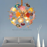 Modern 3D Effect Colorful Globe LED Chandelier Elegant Hanging Pendant Lighting Fixture