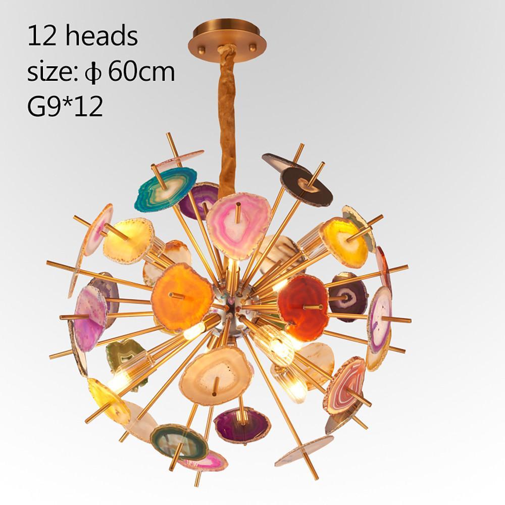Modern 3D Effect Colorful Globe LED Chandelier Elegant Hanging Pendant Lighting Fixture
