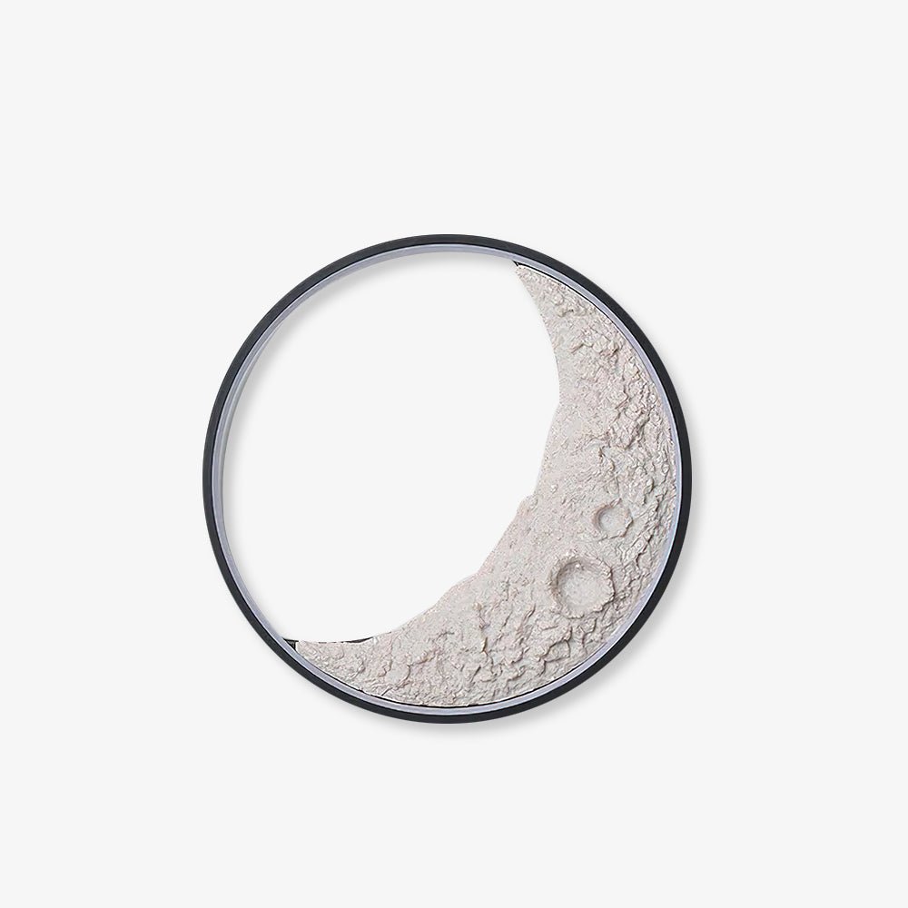 Modern 3D Moon Surface LED Wall Sconce Nordic Crescent Indoor Lighting for Bedroom and Living Room