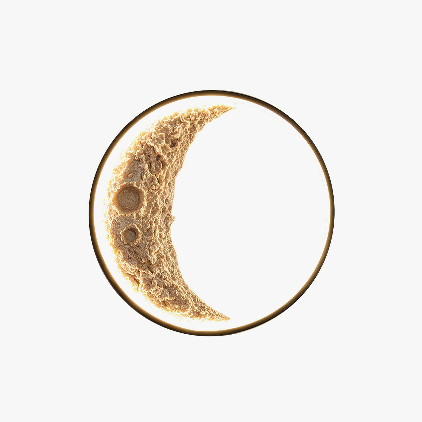 Modern 3D Moon Surface LED Wall Sconce Nordic Crescent Indoor Lighting for Bedroom and Living Room