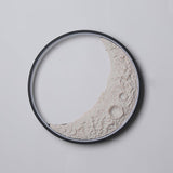 Modern 3D Moon Surface LED Wall Sconce Nordic Crescent Indoor Lighting for Bedroom and Living Room