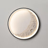 Modern 3D Moon Surface LED Wall Sconce Nordic Crescent Indoor Lighting for Bedroom and Living Room