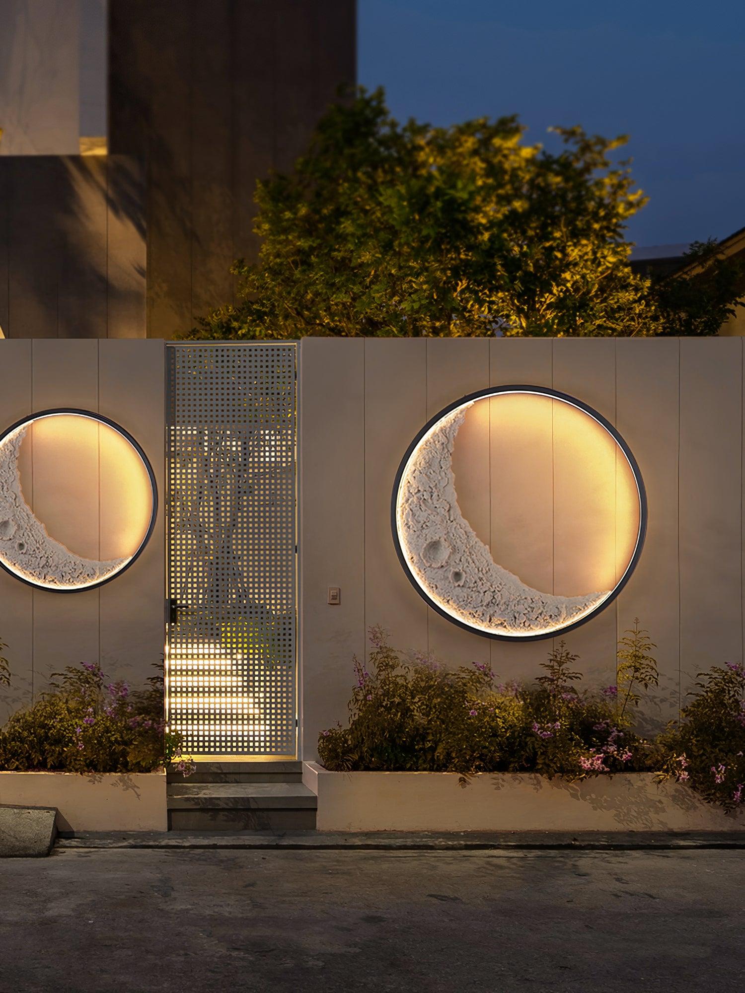 Modern 3D Moon Surface LED Wall Sconce Nordic Crescent Indoor Lighting for Bedroom and Living Room