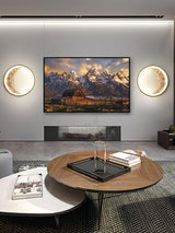 Modern 3D Moon Surface LED Wall Sconce Nordic Crescent Indoor Lighting for Bedroom and Living Room