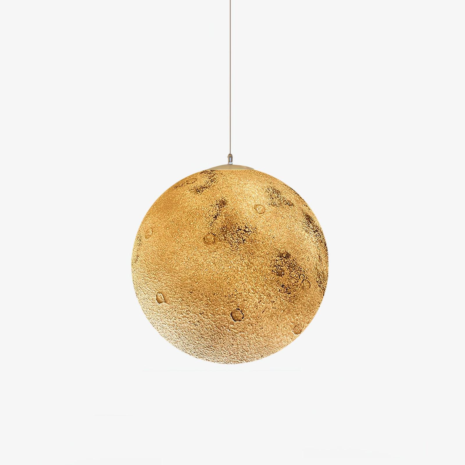 Modern 3D Planet Ball Resin Pendant Light for Celestial Bedroom and Living Room Decor
