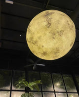 Modern 3D Planet Ball Resin Pendant Light for Celestial Bedroom and Living Room Decor