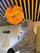 Modern 3D Planet Ball Resin Pendant Light for Celestial Bedroom and Living Room Decor