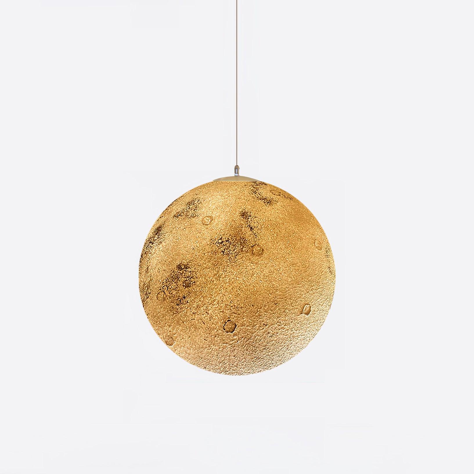 Modern 3D Planet Ball Resin Pendant Light for Celestial Bedroom and Living Room Decor