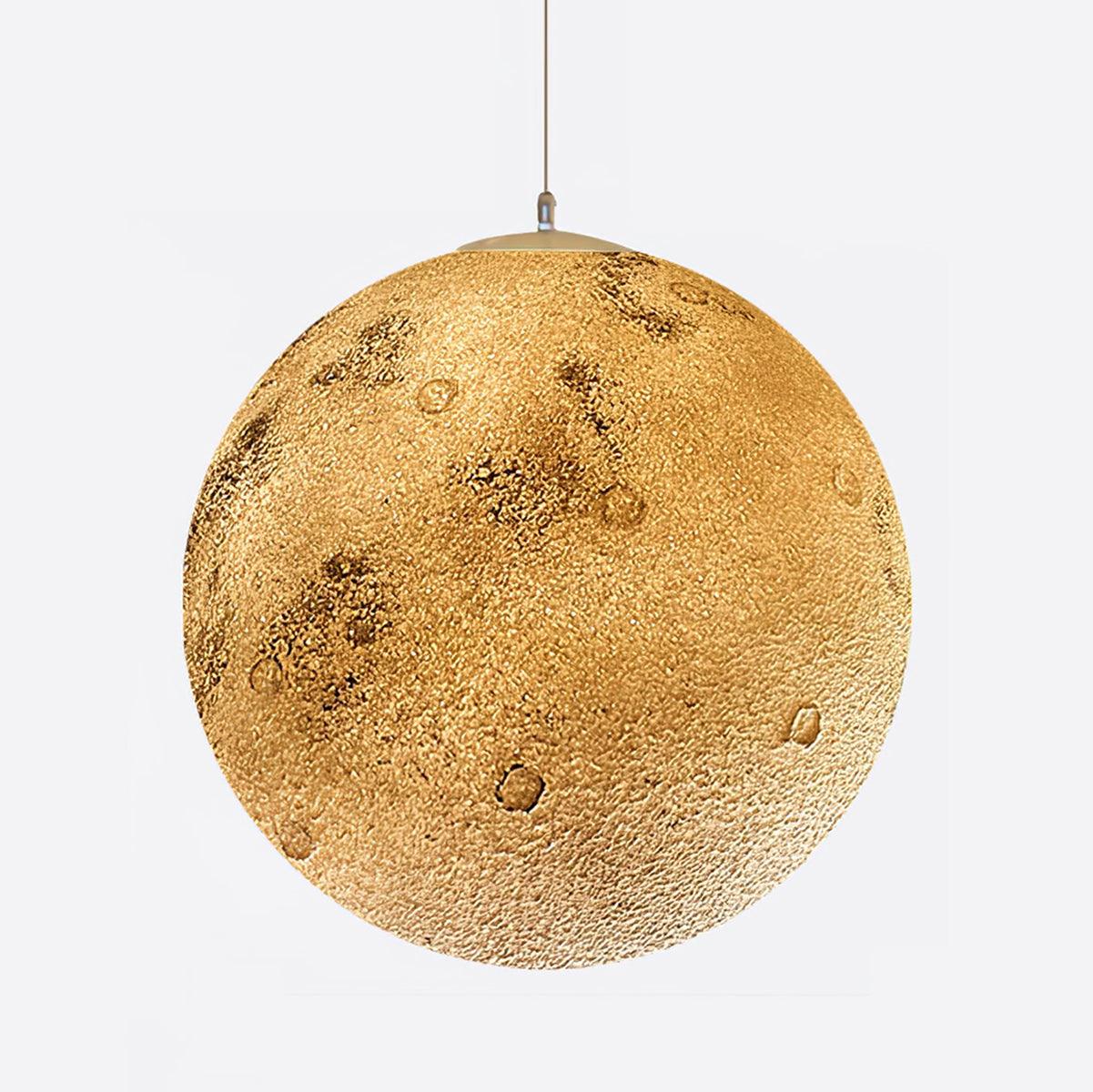 Modern 3D Planet Ball Resin Pendant Light for Celestial Bedroom and Living Room Decor