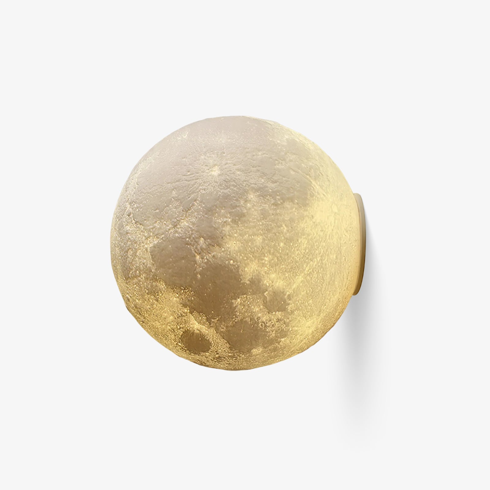 Modern 3D Printed Moon Wall Sconce Celestial LED Indoor Lighting for Bedrooms and Living Rooms