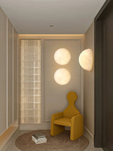 Modern 3D Printed Moon Wall Sconce Celestial LED Indoor Lighting for Bedrooms and Living Rooms