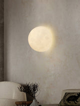 Modern 3D Printed Moon Wall Sconce Celestial LED Indoor Lighting for Bedrooms and Living Rooms