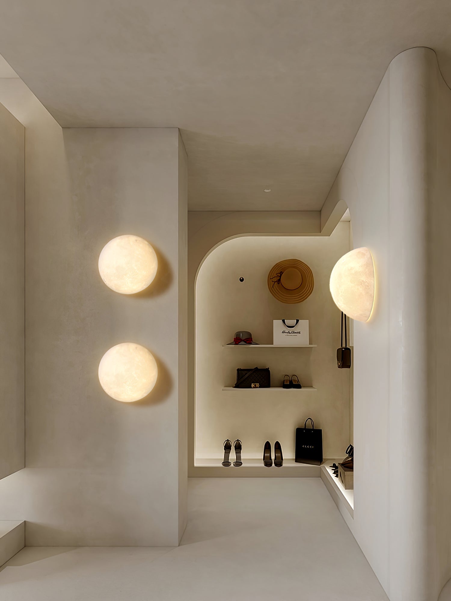 Modern 3D Printed Moon Wall Sconce Celestial LED Indoor Lighting for Bedrooms and Living Rooms