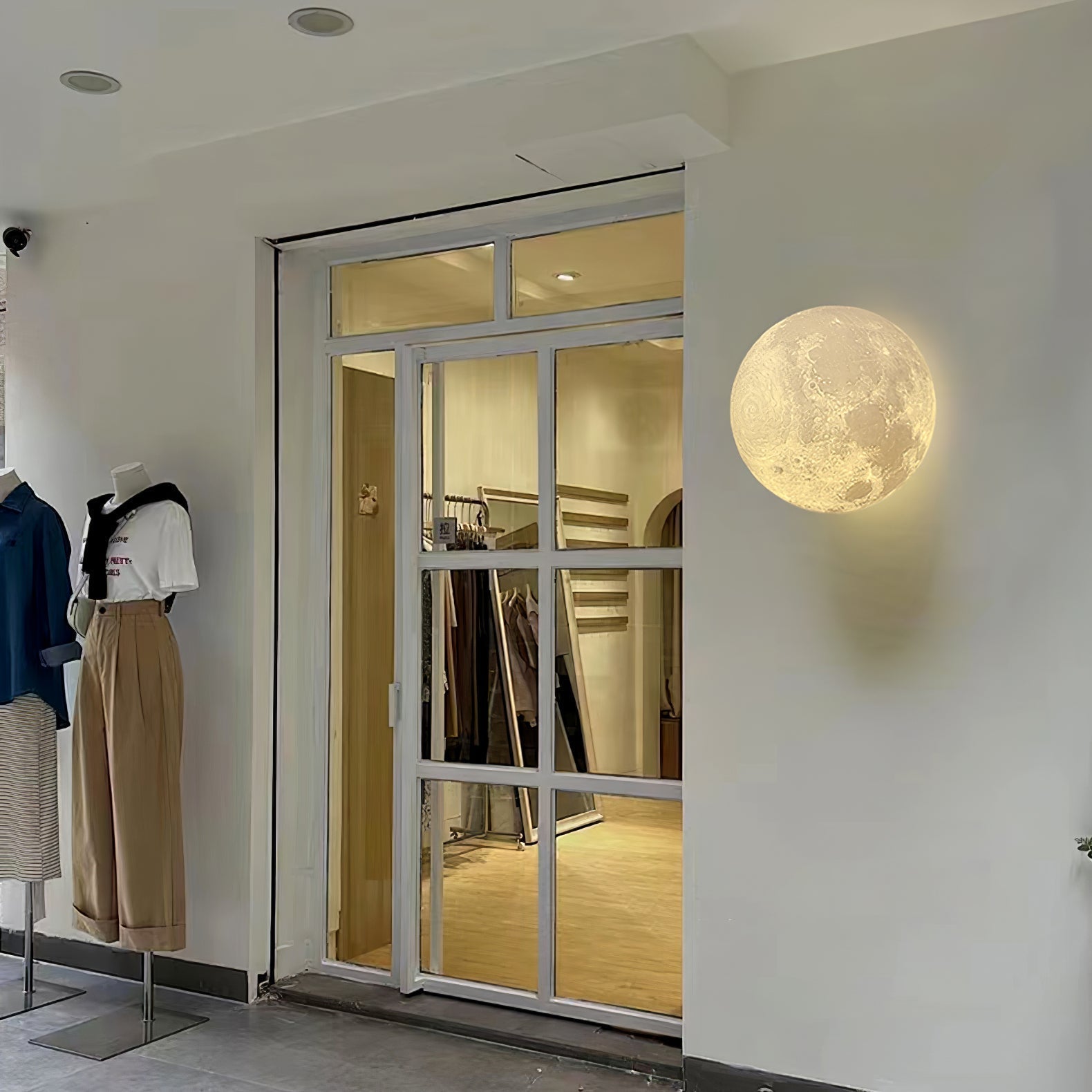Modern 3D Printed Moon Wall Sconce Celestial LED Indoor Lighting for Bedrooms and Living Rooms