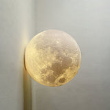 Modern 3D Printed Moon Wall Sconce Celestial LED Indoor Lighting for Bedrooms and Living Rooms