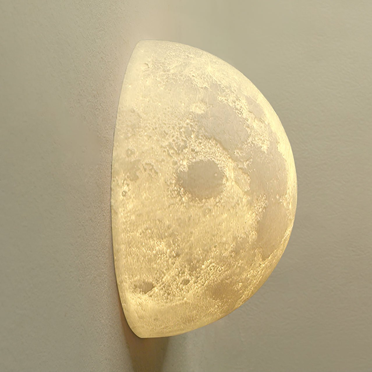 Modern 3D Printed Moon Wall Sconce Celestial LED Indoor Lighting for Bedrooms and Living Rooms