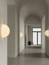 Modern 3D Printed Moon Wall Sconce Celestial LED Indoor Lighting for Bedrooms and Living Rooms
