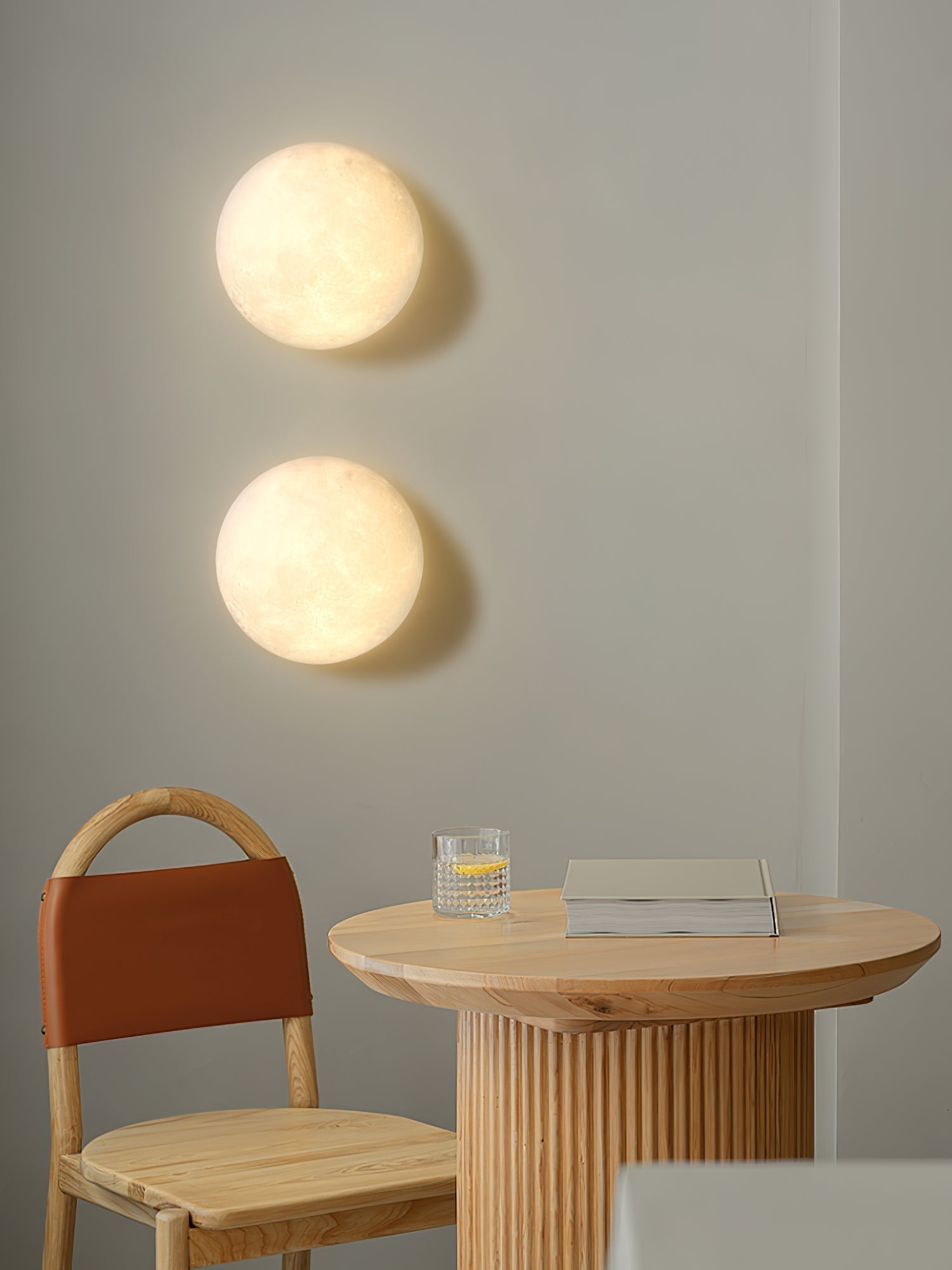 Modern 3D Printed Moon Wall Sconce Celestial LED Indoor Lighting for Bedrooms and Living Rooms