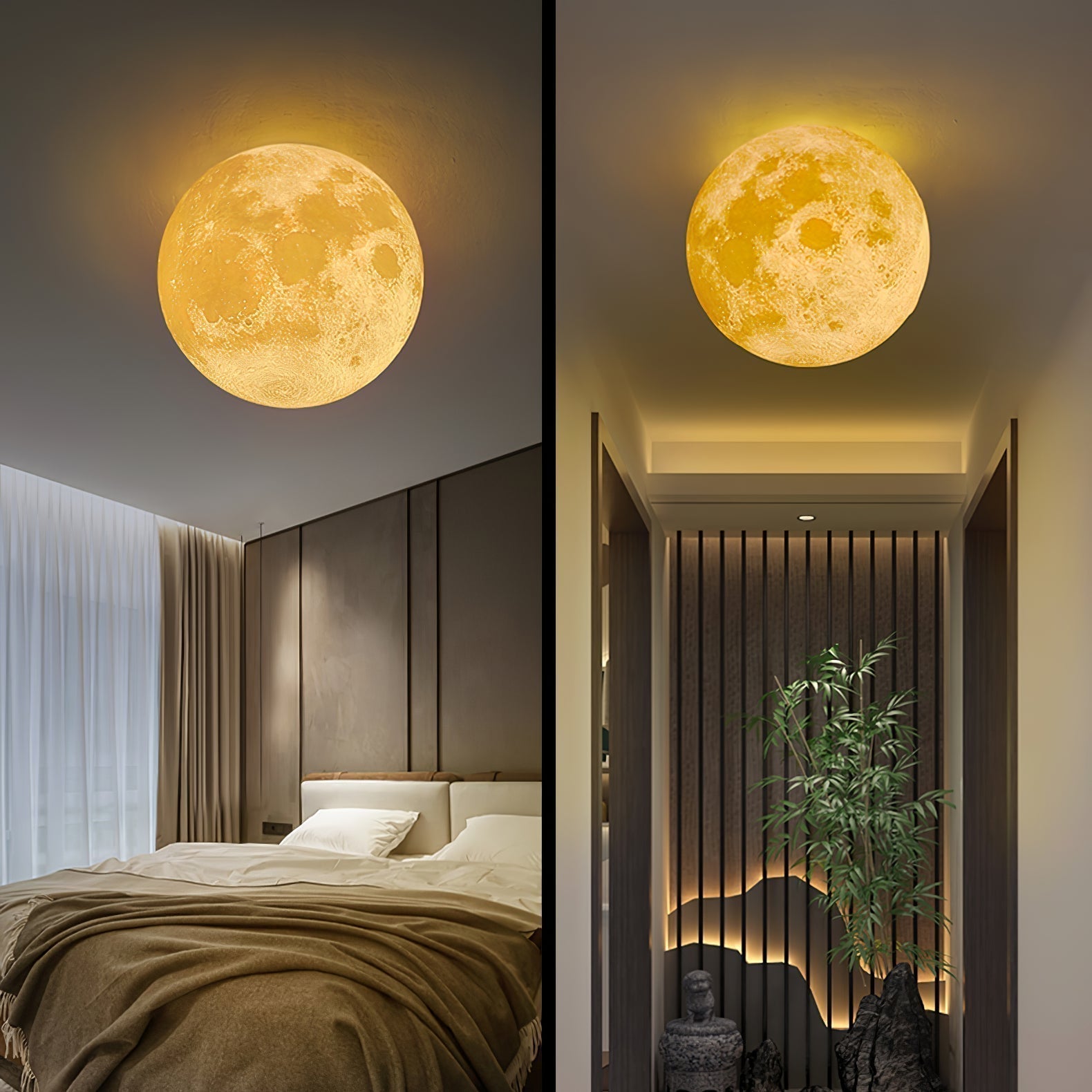 Modern 3D Printed Moon Wall Sconce Celestial LED Indoor Lighting for Bedrooms and Living Rooms