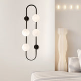 Modern 4 Globe Glass Bubble LED Wall Sconce Decorative Interior Lighting for Bedroom and Living Room