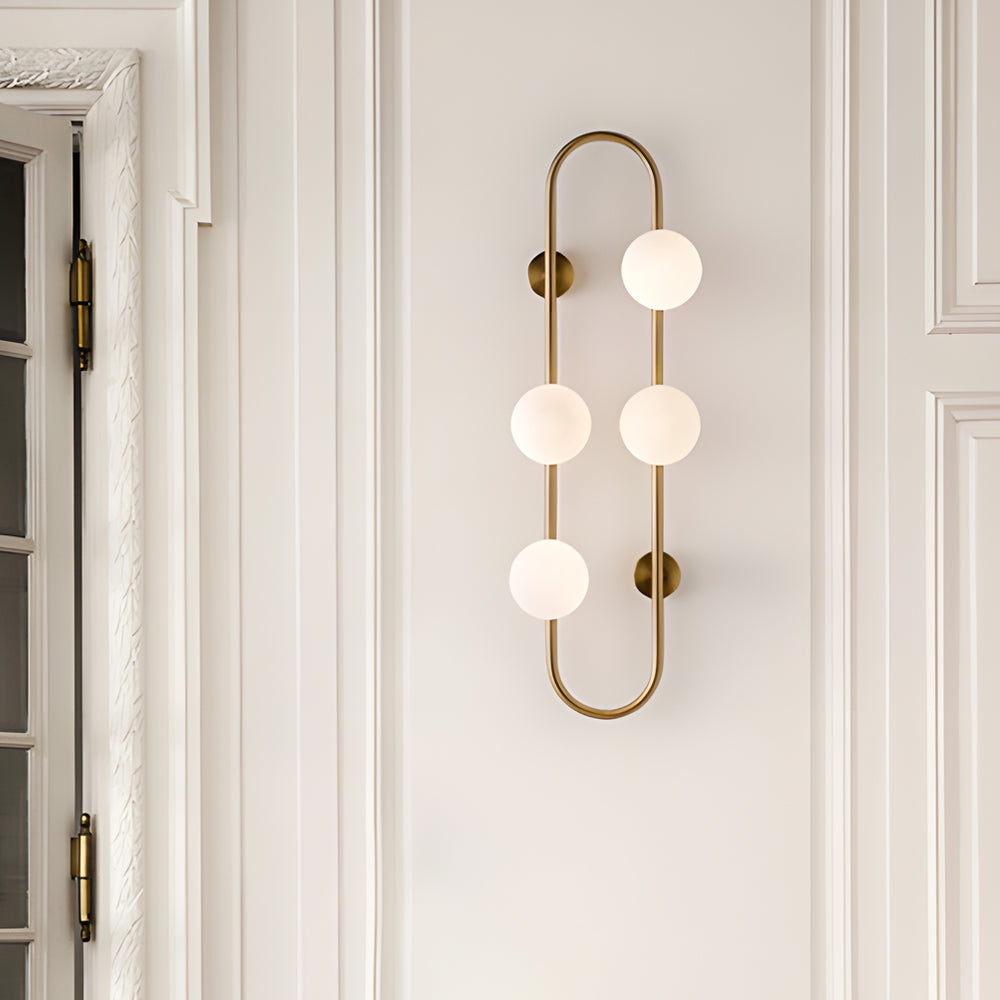 Modern 4 Globe Glass Bubble LED Wall Sconce Decorative Interior Lighting for Bedroom and Living Room