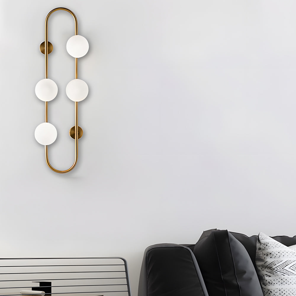 Modern 4 Globe Glass Bubble LED Wall Sconce Decorative Interior Lighting for Bedroom and Living Room