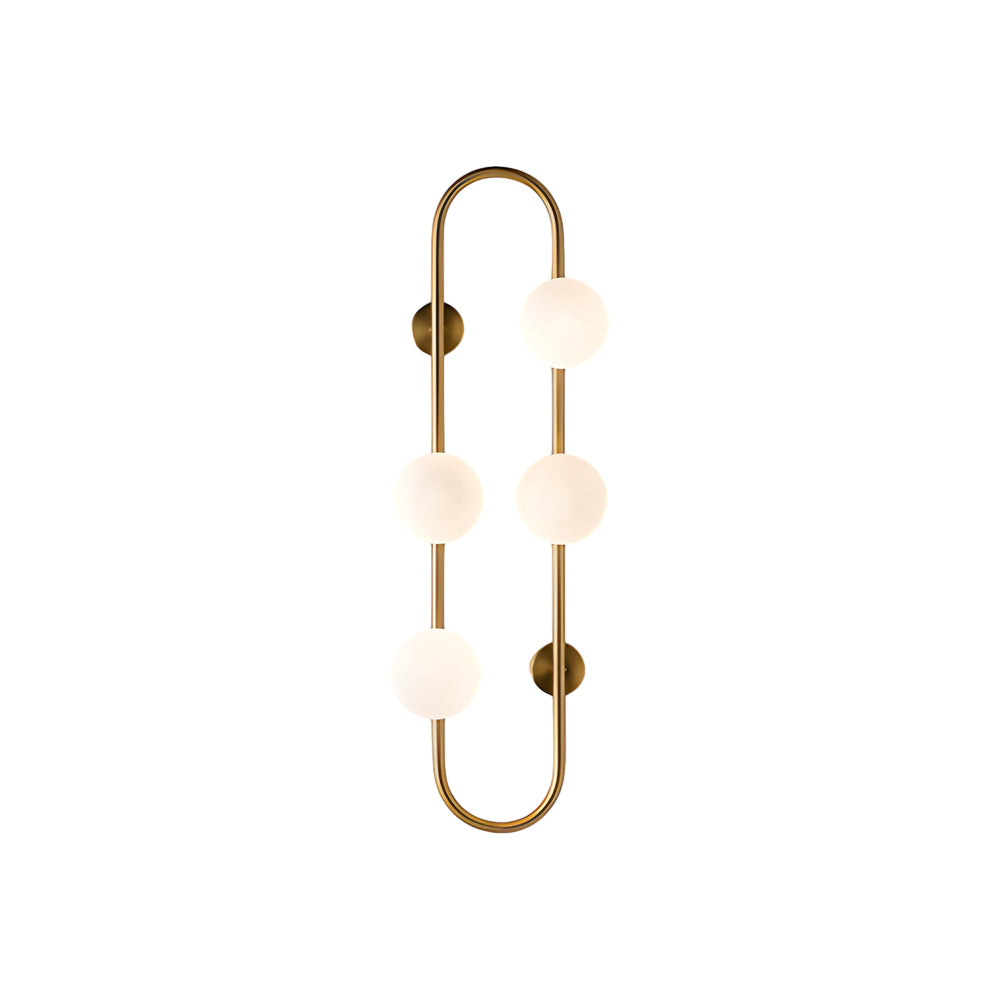 Modern 4 Globe Glass Bubble LED Wall Sconce Decorative Interior Lighting for Bedroom and Living Room