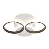 Modern 4 Ring LED Ceiling Light Geometrical Flush Mount Fixture for Living Room Bedroom