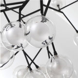 Modern 45 Light LED Branching Glass Globe Chandelier Sputnik Cluster Pendant Ceiling Fixture