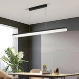 Modern 47 Inch Black Linear LED Pendant Light Dimmable Kitchen Island Lighting