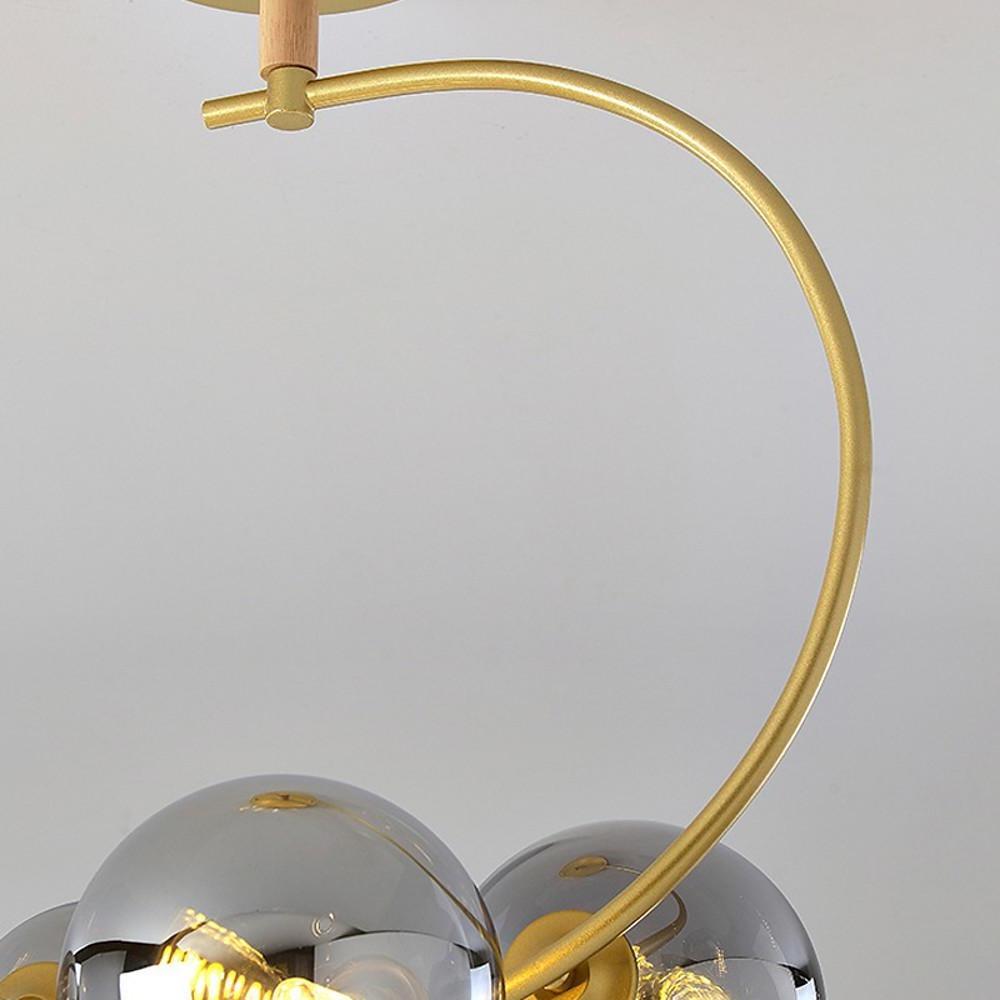 Modern 5 Light Globe Cluster Chandelier Glass Shade Ceiling Pendant for Dining Room