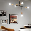 Modern 5 Light LED Branch Chandelier Electroplated Iron Ceiling Lamp for Living Room and Dining Room