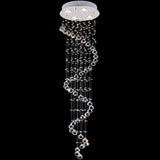 Modern 5 Tier Spiral Crystal Chandelier Metal LED Ceiling Light Fixture for Living Room