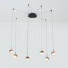 Modern 6 Light Mini Globe Cluster Chandelier Metal and Acrylic Pendant Hanging Ceiling Light