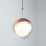 Modern 6 Light Mini Globe Cluster Chandelier Metal and Acrylic Pendant Hanging Ceiling Light