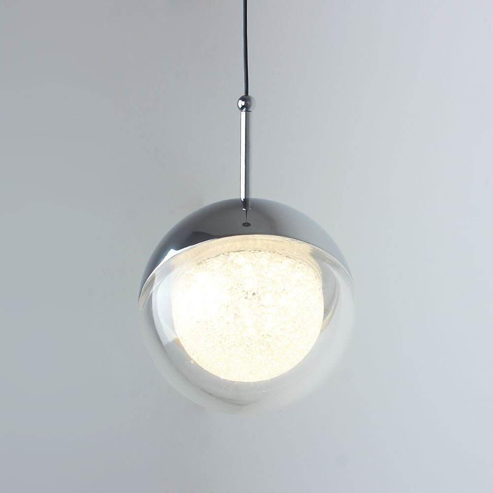 Modern 6 Light Mini Globe Cluster Chandelier Metal and Acrylic Pendant Hanging Ceiling Light