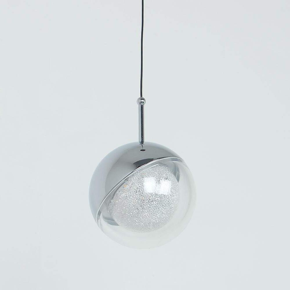 Modern 6 Light Mini Globe Cluster Chandelier Metal and Acrylic Pendant Hanging Ceiling Light