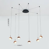 Modern 6 Light Mini Globe Cluster Chandelier Metal and Acrylic Pendant Hanging Ceiling Light