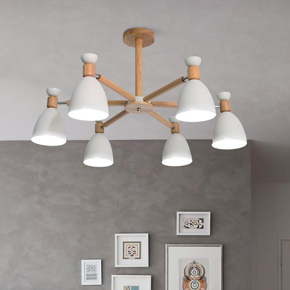 Modern 6 Light Nordic LED Pendant Chandelier for Dining Room and Living Room Decor