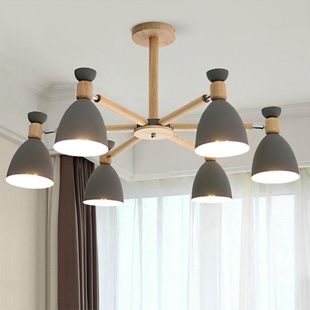 Modern 6 Light Nordic LED Pendant Chandelier for Dining Room and Living Room Decor