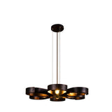 Modern 6 Light Petal Shaped LED Chandelier Pendant Light Flower Design Metal Hanging Lamp