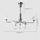 Modern 7 Light Mini Sputnik Chandelier with Glass Shades for Elegant Living Room Lighting