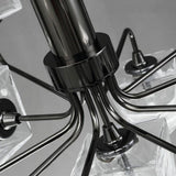 Modern 7 Light Mini Sputnik Chandelier with Glass Shades for Elegant Living Room Lighting
