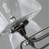 Modern 7 Light Mini Sputnik Chandelier with Glass Shades for Elegant Living Room Lighting
