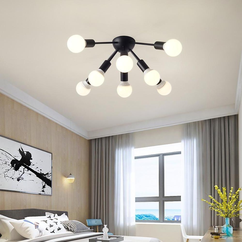 Modern 8 Light Gold Cluster Flush Mount Ceiling Light for Living Room Bedroom