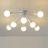 Modern 8 Light Gold Cluster Flush Mount Ceiling Light for Living Room Bedroom